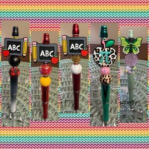 Vibrant Novelty Pen Set with Fun Toppers